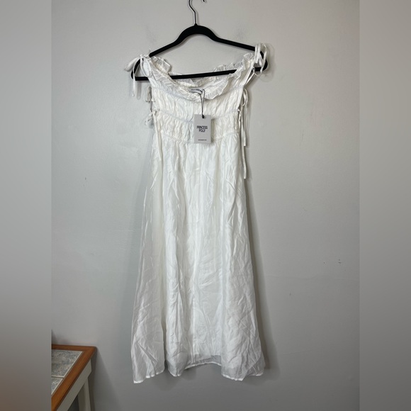 Princess Polly NWT EMILIANO STRAPLESS MAXI DRESS WHITE Sz US 2 Coastal Cottage - Picture 6 of 13